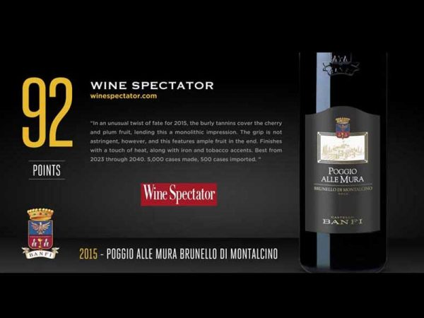 Vinos de Banfi reciben prestigiosos reconocimientos